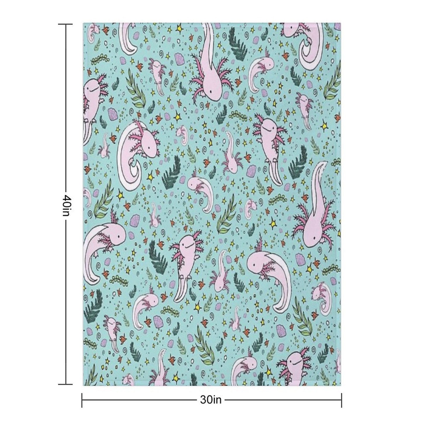 Axolotl Plush Throw Blanket