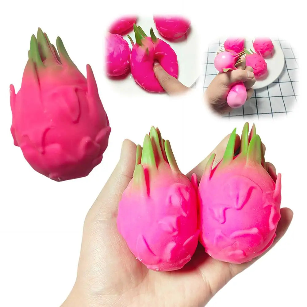 Funny Dragon Fruit Squeeze Ball | Simulation Fruit Squishy Fidget Sensory Toy
