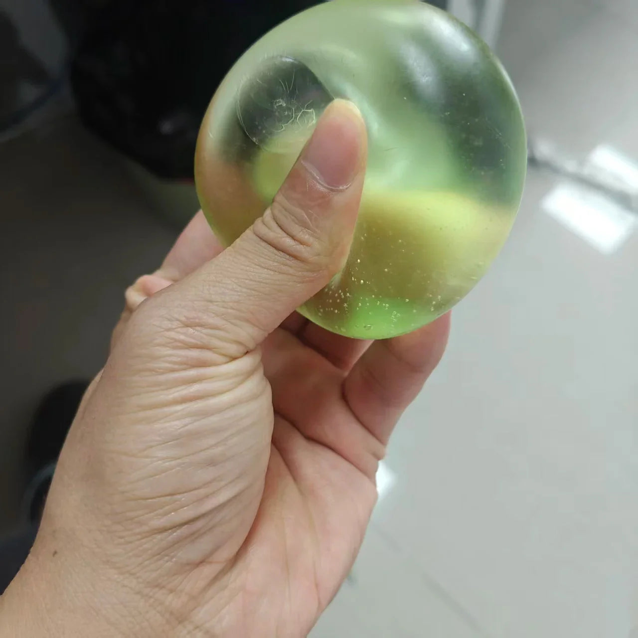 Blue/Green Needoh Squishy Toy Transparent Stress Ball Slow Rebound Squeeze Toy Healing Aesthetic Sensory Fidget Toy for Kids