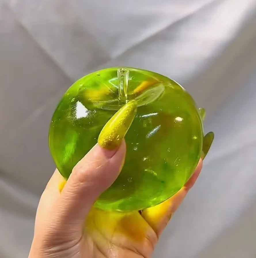 Blue/Green Needoh Squishy Toy Transparent Stress Ball Slow Rebound Squeeze Toy Healing Aesthetic Sensory Fidget Toy for Kids